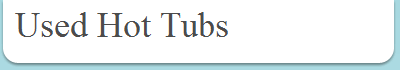 Used Hot Tubs